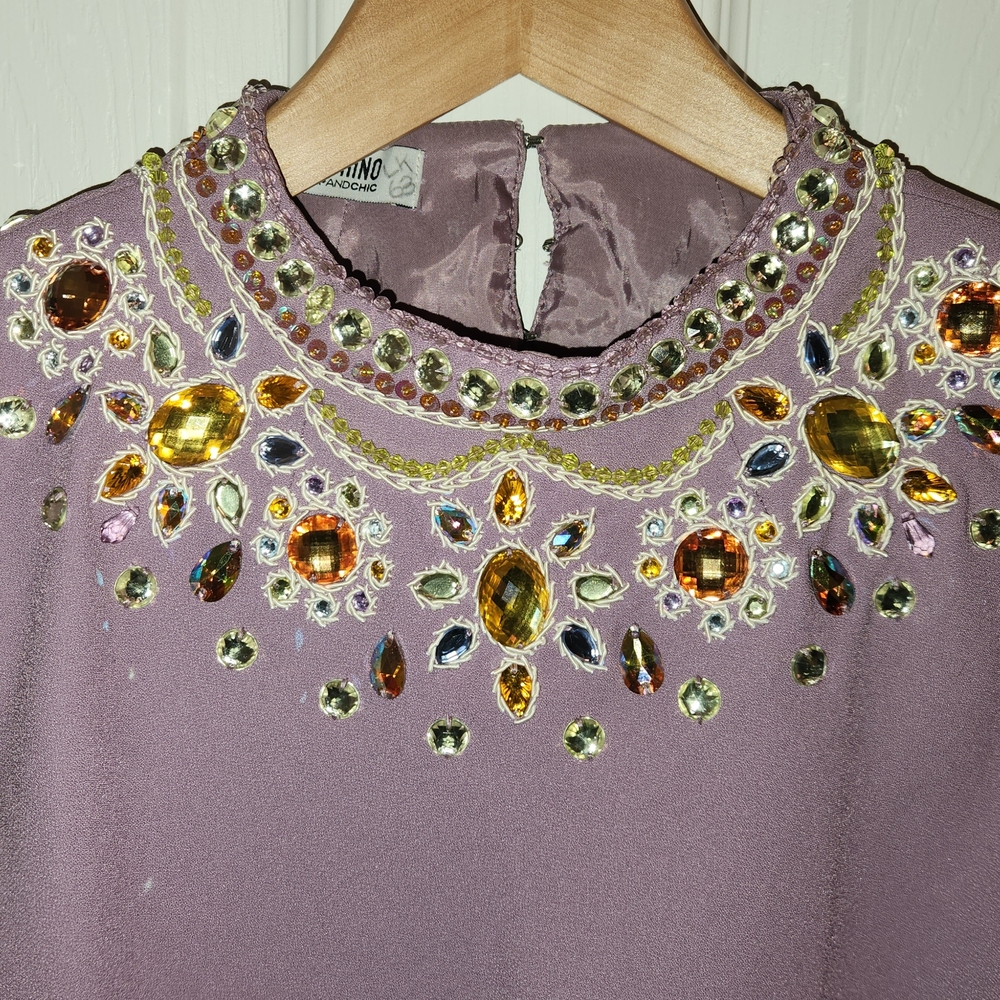 1990s Moschino Cheap and Chic Lavender Sheath Dress